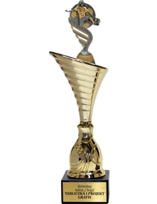 Złoty puchar z figurką piłka nożna kobiet- NT1000 puchar tematyczny z dyscypliną