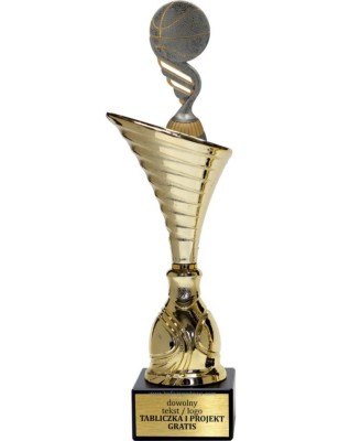 Złoty puchar z figurką koszykówka- NT1000 puchar tematyczny z dyscypliną
