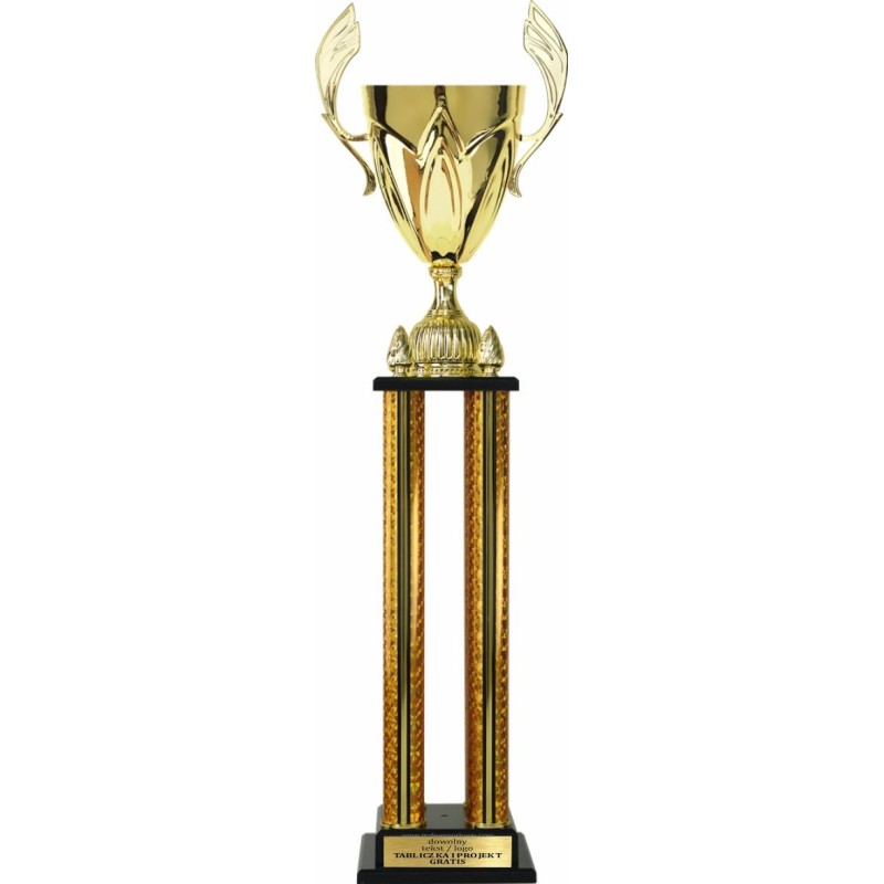 Kolumnowy Puchar sportowy 1075 Złoty 3 wysokości