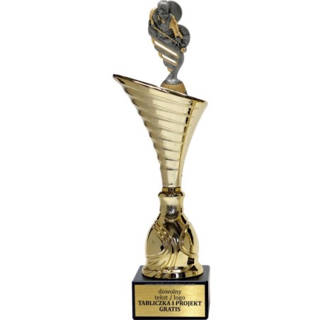 Złoty puchar z figurką bilard- NT1000 puchar tematyczny z dyscypliną