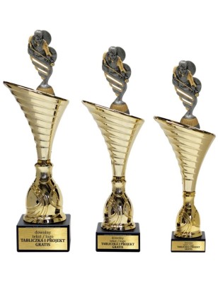 Złoty zestaw 3 pucharów z figurką bilard- Seria NT1000 do ponad 100 dyscyplin
