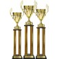 Kolumnowy Puchar sportowy 1075 Złoty 3 wysokości