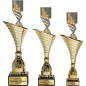Komplet pucharów NT1000 z figurką szachownica szachy 34-31-30 cm