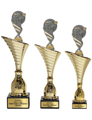 Złoty zestaw 3 pucharów z figurką dart - Seria NT1000 do ponad 100 dyscyplin