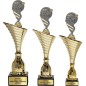 Zestaw pucharów NT1000 z figurką rzutki dart 34-31-30 cm