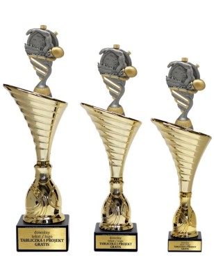 Złoty zestaw 3 pucharów z figurką pływactwo - Seria NT1000 do ponad 100 dyscyplin