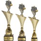Komplet pucharów NT1000 z figurką pływak pływactwo 34-31-30 cm