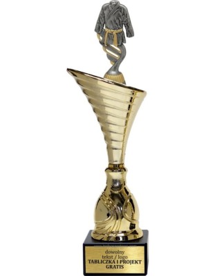 Złoty puchar z figurką karate- NT1000 puchar tematyczny z dyscypliną