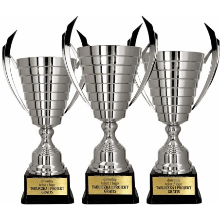 Puchar sportowy 2082 Srebrny 3 wysokości
