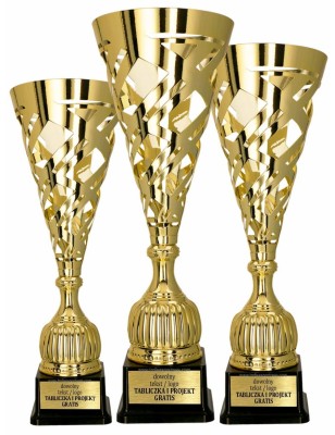 Ażurowy Puchar sportowy 2085 Złoty 3 wysokości