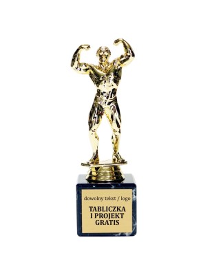 Statuetka kulturysta kulturystyka 16-18 cm z tabliczką w cenie