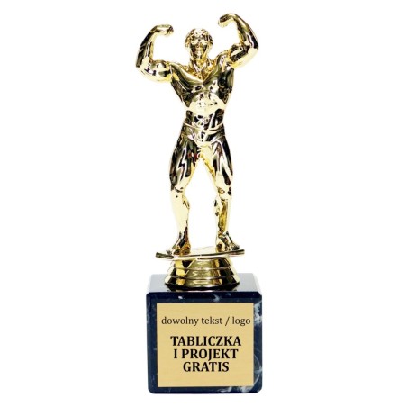 Statuetka kulturysta kulturystyka 16-18 cm z tabliczką w cenie