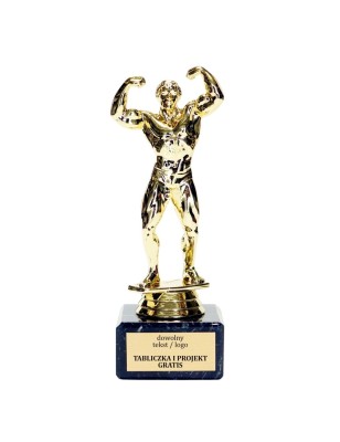 Statuetka kulturystyka 16-18 cm – z nadrukiem i projektem