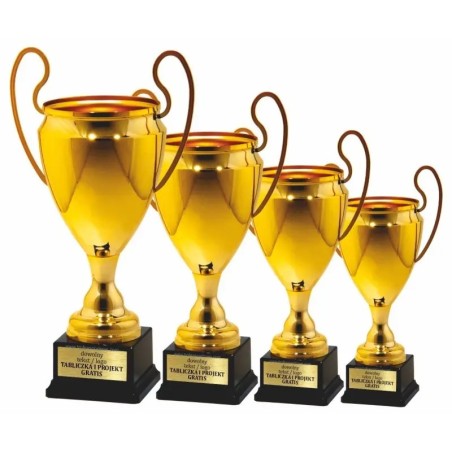 Okazały reprezentacyjny puchar 25135 na czarnej podstawie