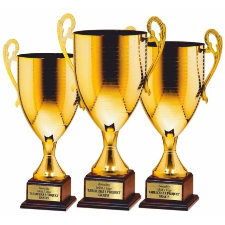 Ogromny Puchar 24101 na brązowej drewnianej podstawie