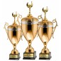 Puchar 5085\2022 złoto-srebrny z pokrywką oraz figurką Wiktoria