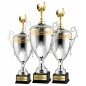 Puchar 5070\2022 srebrno-złoty z pokrywką i z wiktorią