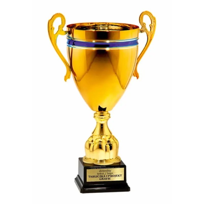 Okazały Puchar 25126 z niebieskim akcentem