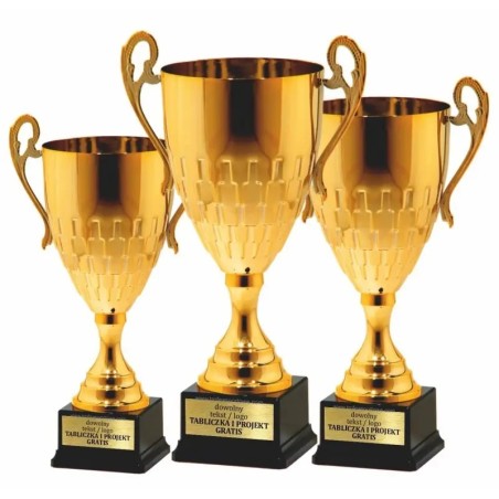 Złoty fakturowany puchar 25128