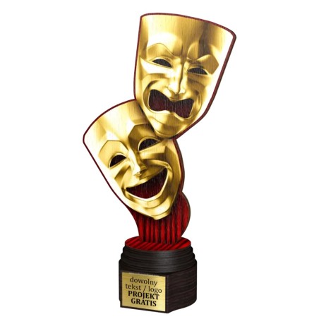 Drewniana statuetka ACTCW teatr sztuka maski