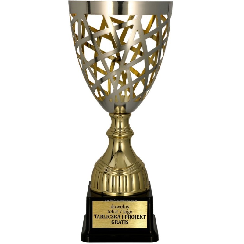 Artystyczny ażurowy Złoto-srebrny puchar 3163 na zawody sportowe