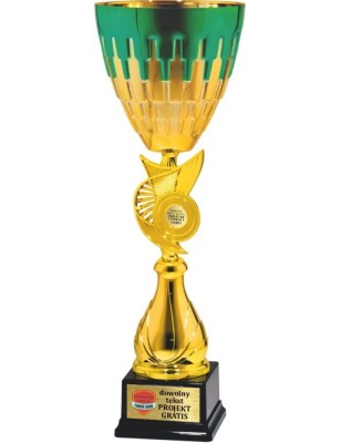 Efektowny Puchar 26210 złoto-zielony
