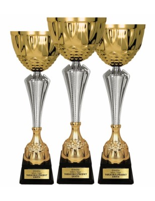 Prestiżowy Puchar 3153 elegancki złoto-srebrny na turniej sportowy