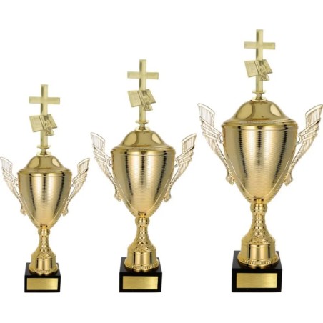 Puchar NT733 z figurką krzyż religia