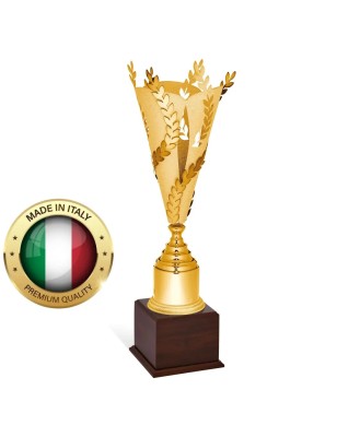 Złote trofeum 96013 ozdobna nagroda metalowa