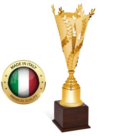 Złote trofeum 96013 ozdobna nagroda metalowa