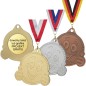 Medal uśmiechnięta buźka 5cm z szarfą i personalizacją Medal uśmiechnięta buźka 5cm z szarfą i personalizacją
