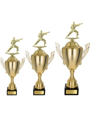 Zestaw pucharów NT733 z figurką karateka karate 53-47-42 cm