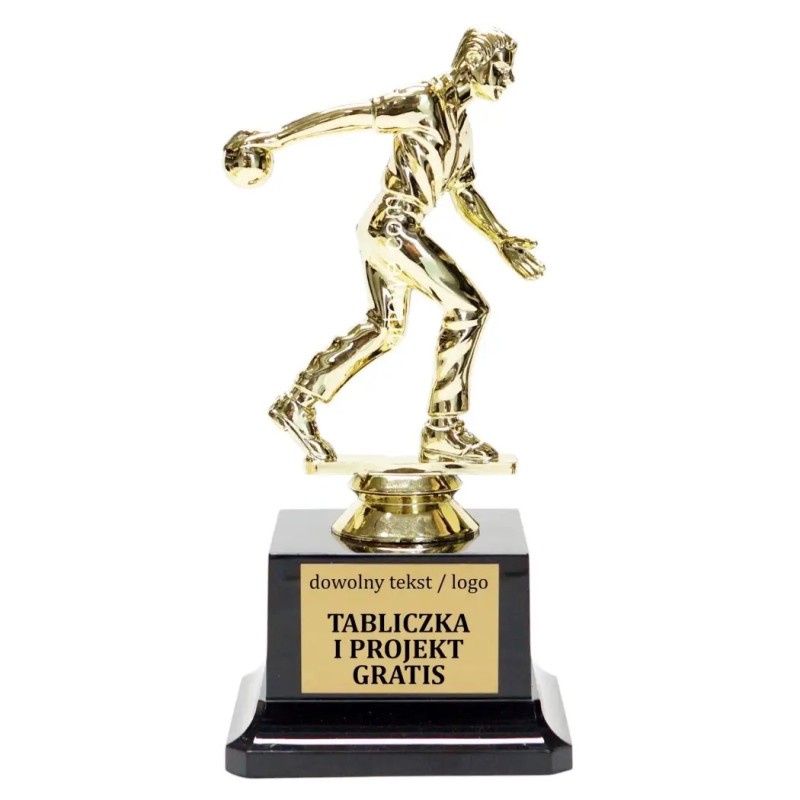 Statuetka kręglarz kręgle bowling 15 cm