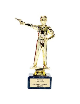 Statuetka strzelec pistolet strzelectwo 17-19 cm na marmurze