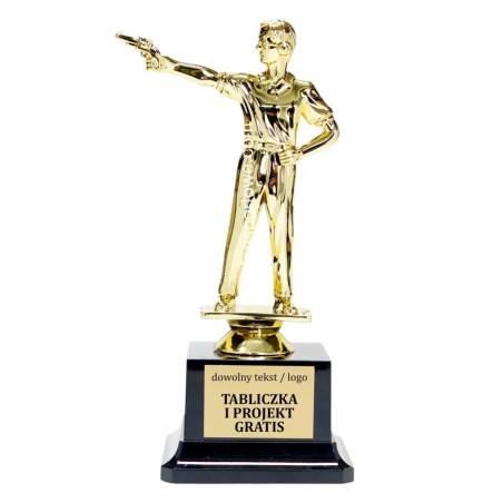 Statuetka strzelec pistolet strzelectwo 19 cm