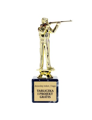 Statuetka strzelec strzelectwo 15-17 cm na marmurze