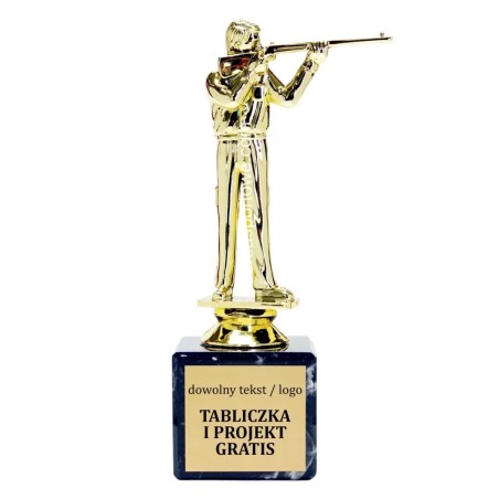 Statuetka strzelec strzelectwo 15-17 cm na marmurze