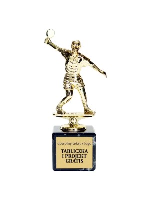 Statuetka tenis stołowy 15-17 cm na marmurze