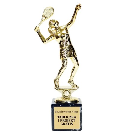 Statuetka tenisistka tenis ziemny kobiet 19-21 cm na marmurze