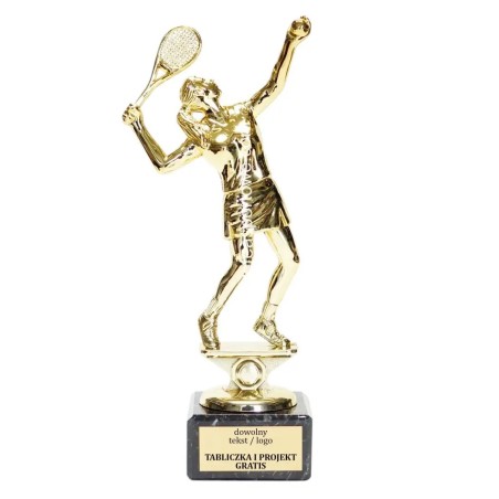 Statuetka tenisistka tenis ziemny kobiet 19-21 cm na marmurze