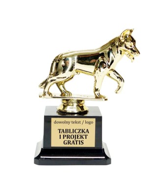 Efektowna statuetka psa na wystawę kynologia + grawer