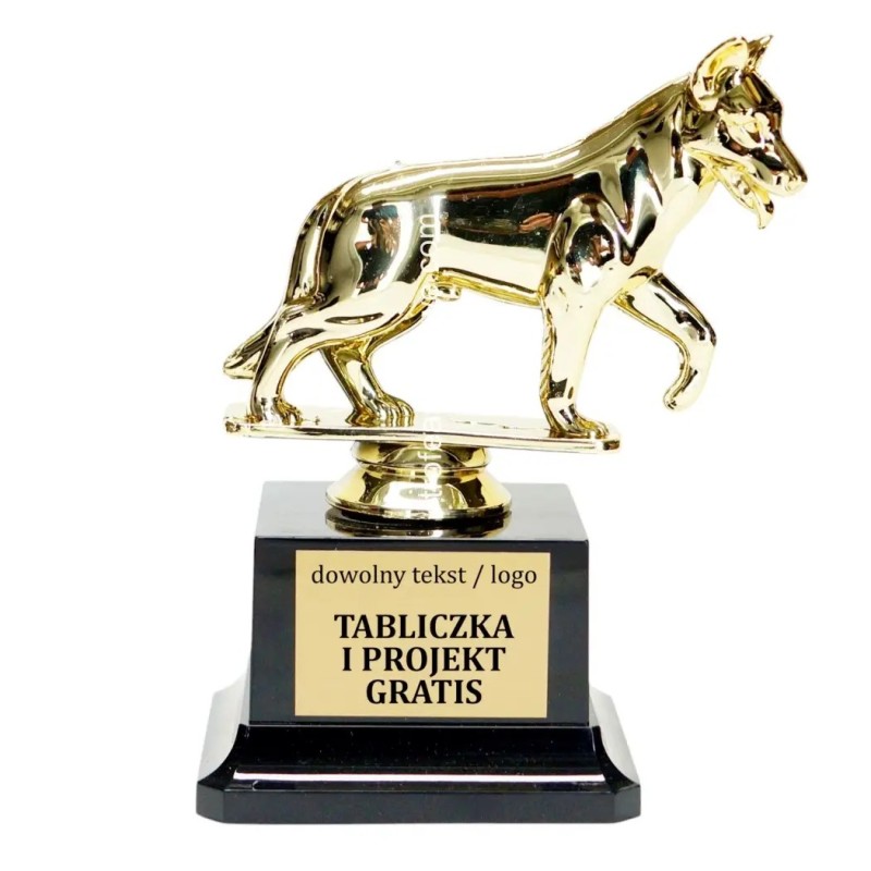 Efektowna statuetka psa na wystawę kynologia + grawer Efektowna statuetka psa na wystawę kynologia + grawer