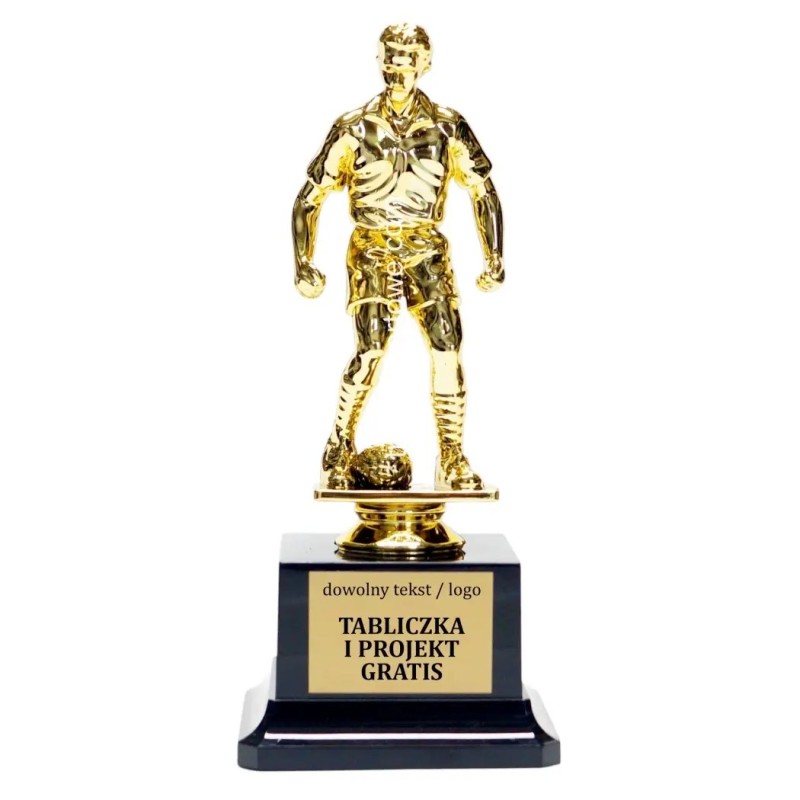Perfekcyjna Złota statuetka piłkarska MVP z grawerem gratis