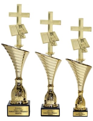 Puchar NT1000 z figurką krzyż religia