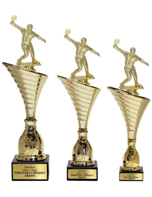 Zestaw pucharów NT1000 z figurką tenisista stołowy tenis stołowy 33-30-29 cm