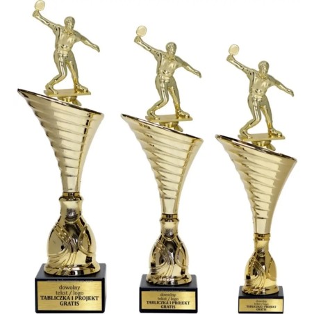 Zestaw pucharów NT1000 z figurką tenisista stołowy tenis stołowy 33-30-29 cm