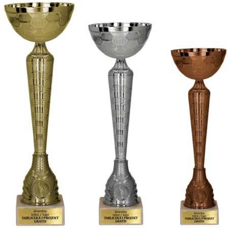 9285 – dekoracyjny puchar w kolorach podium na dekorację miejsc