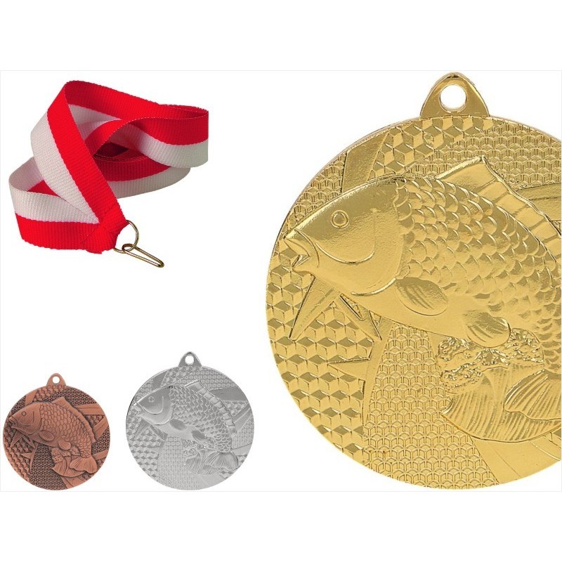 Medal stalowy MMC7950 wędkarstwo ryba karp zawody wędkarskie