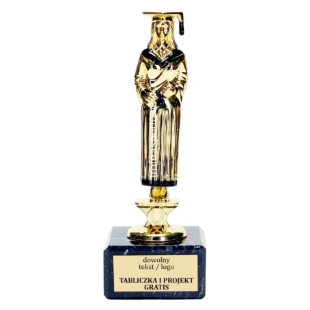 Złota statuetka F86 edukacja absolwentka z dyplomem