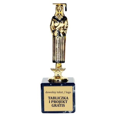 Złota statuetka F86 edukacja absolwentka z dyplomem